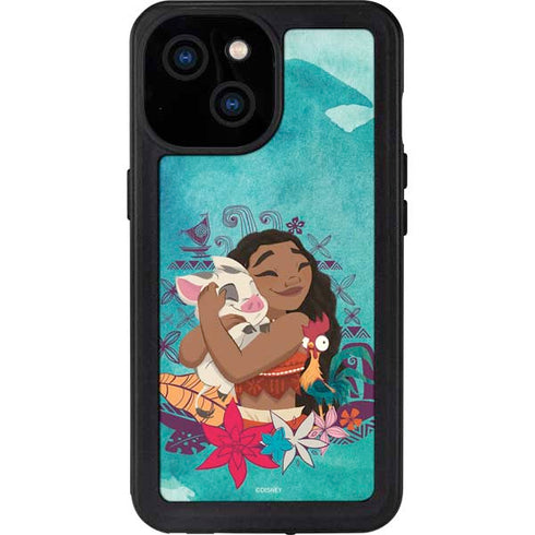 Disney Princess Moana with Pua and Heihei iPhone 15 Waterproof Case